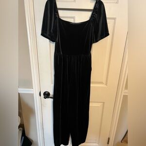 Old Navy Black Velvet Pantsuit